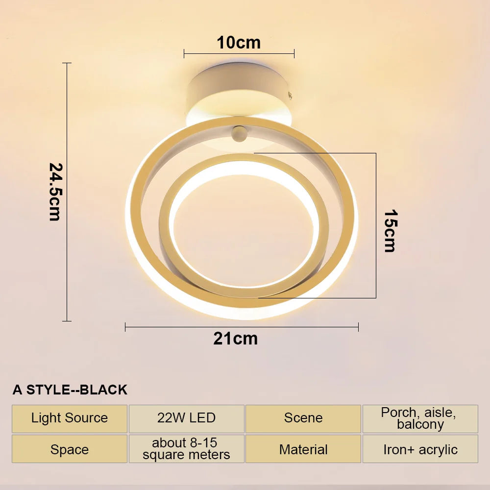 LED Strip Aisle Ceiling Lights - Modern Corridor Lamp Home Lighting for Bedroom Living Room Kitchen Household Decorations Fixtures | Kalsten