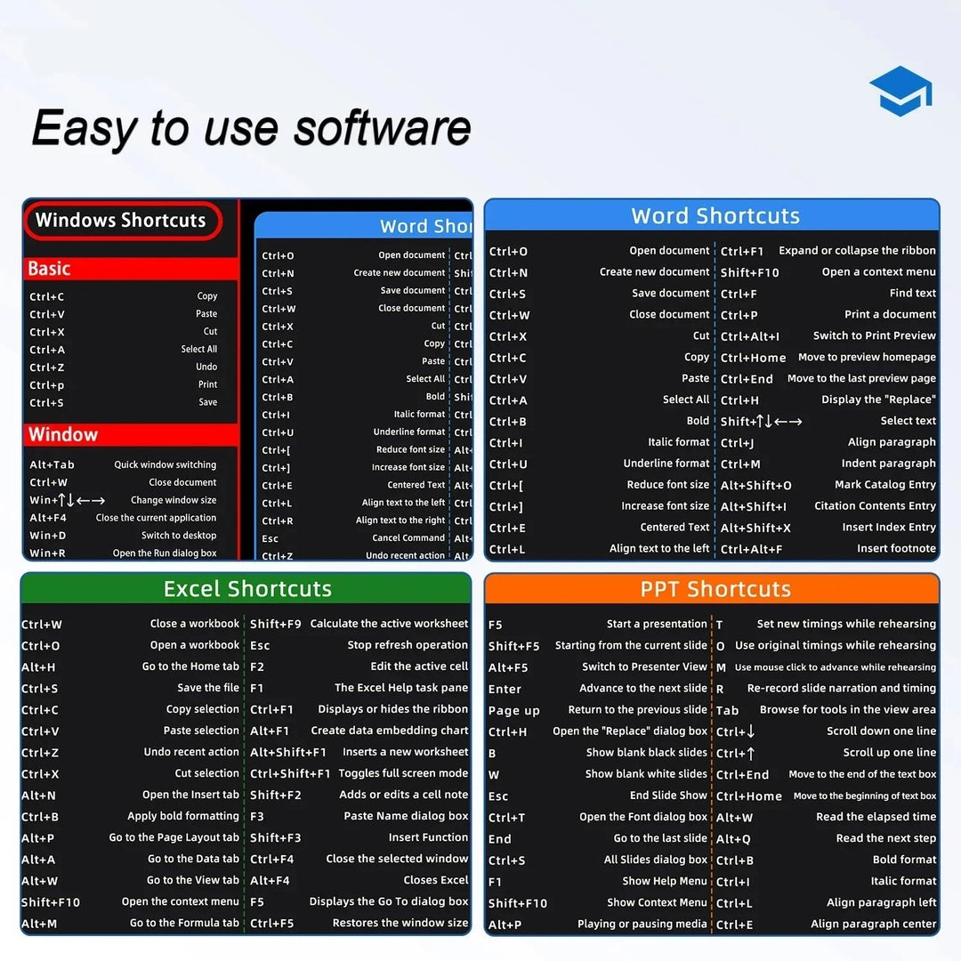 Kalsten | Shortcut Keys Mouse Pad