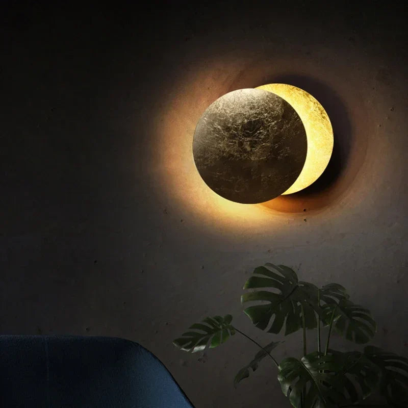 Modern Eclipse Wall Lamp – Round LED Wall Light for Bedroom, Aisle, Corridor, and Living Room | Kalsten