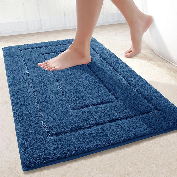 Bathroom Mat Microfiber Non-Slip – Double Layer Bath Mat | Highly Absorbent & Soft | Comfort Doormat | Kalsten