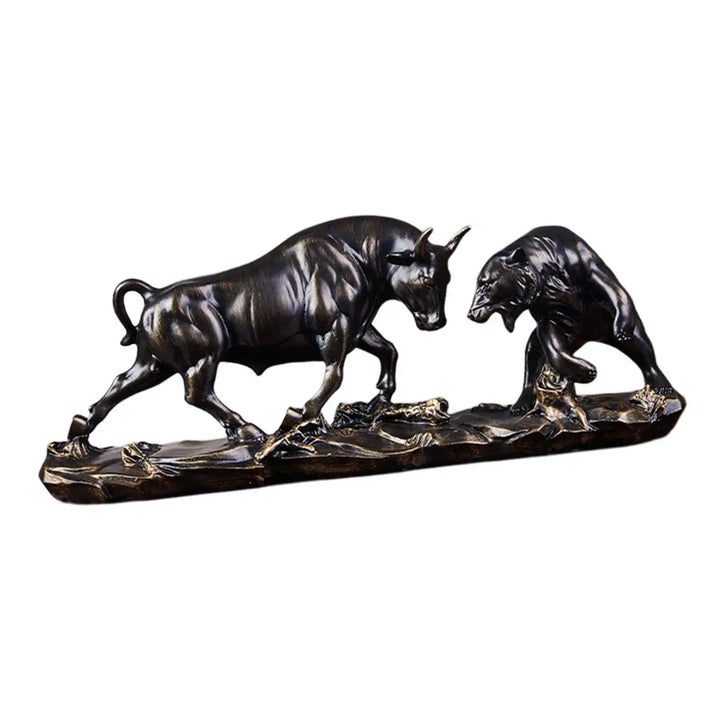 Kalsten | Feng Shui Bear and Bull Statue, Bull Figure, Collection Cow Sculptures Animal