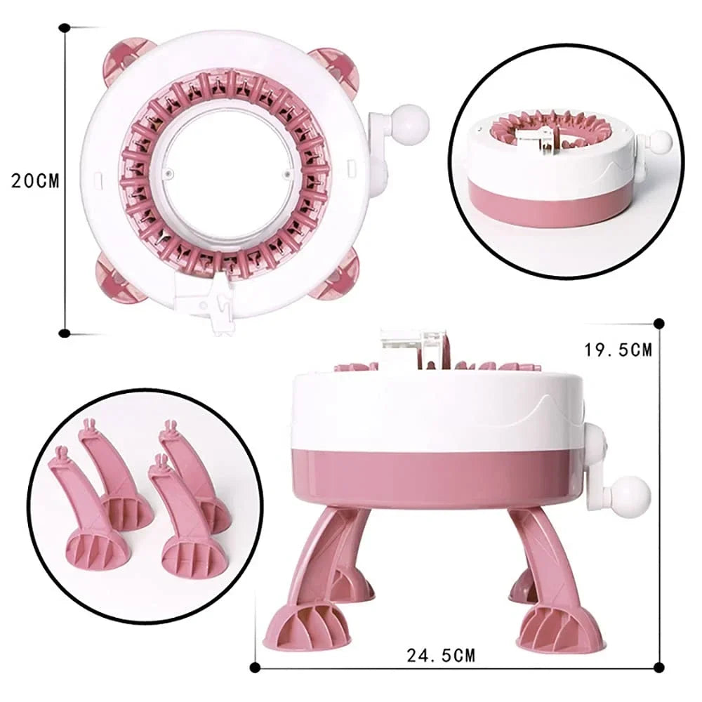 Skanto | Strickolino Knitting Machine | 22 Needles | Automatic Circular Knitting Kit for Beginners & Adults | Fast Knitter with Accessories