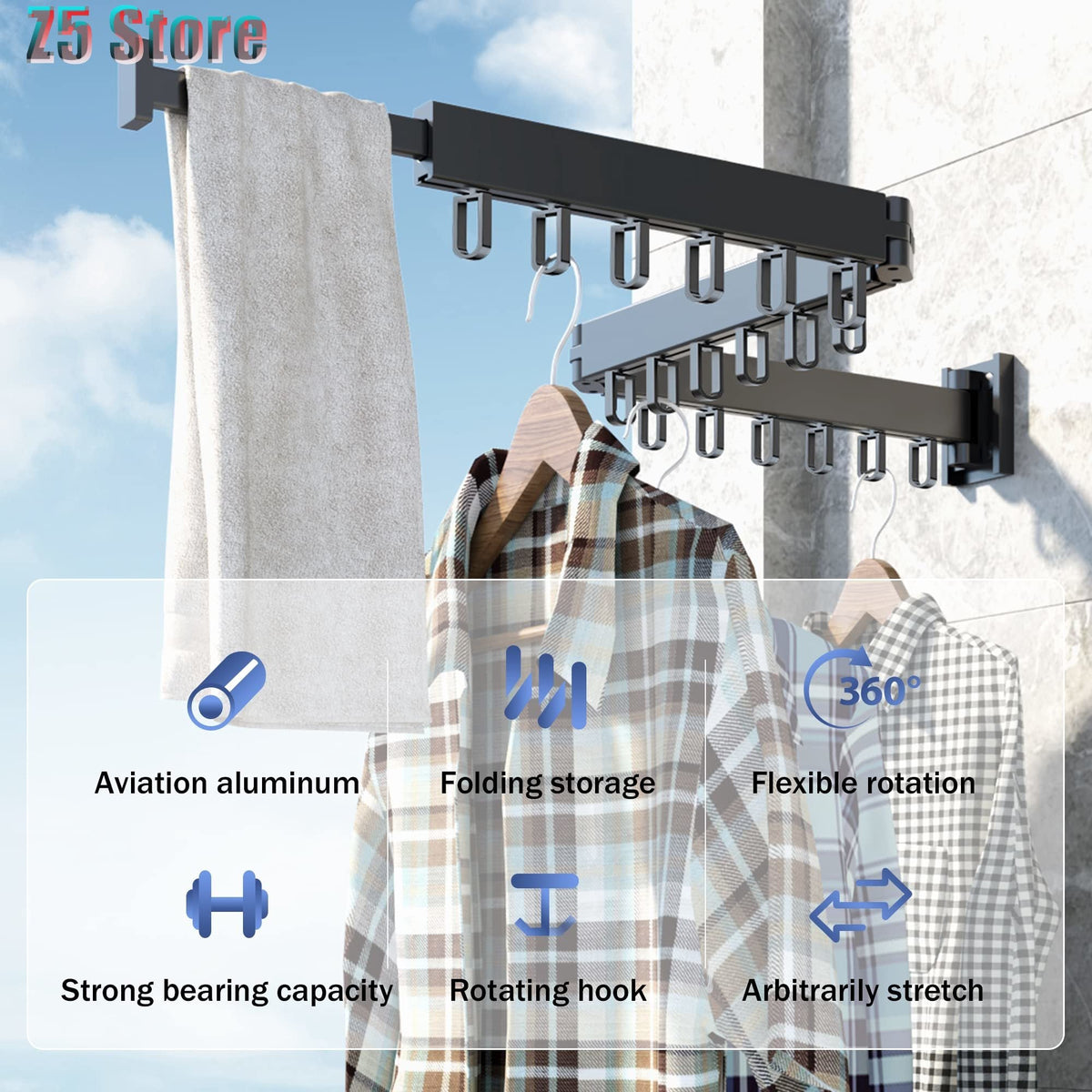 BowLift | Folding Clothes Hanger
