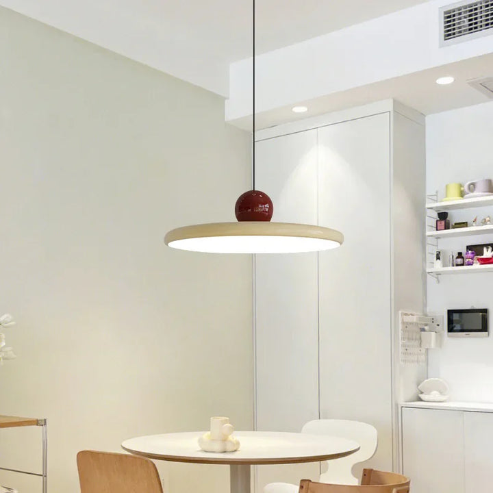 Nordic Cream Flying Saucer Pendant Light – Modern LED Light for Living Room, Bedroom, and Restaurant, 20/30cm | Kalsten