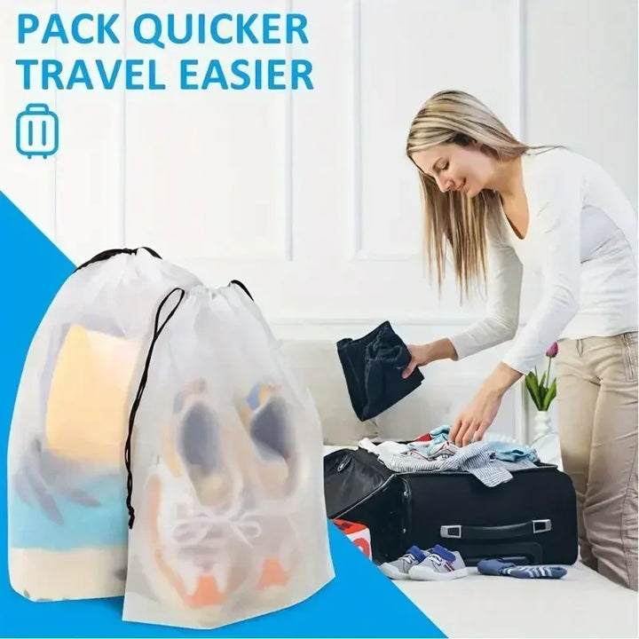 Kalsten | Travix Shoe Bag Set | Waterproof & Transparent | Pack of 10 | For Travel & Everyday Use
