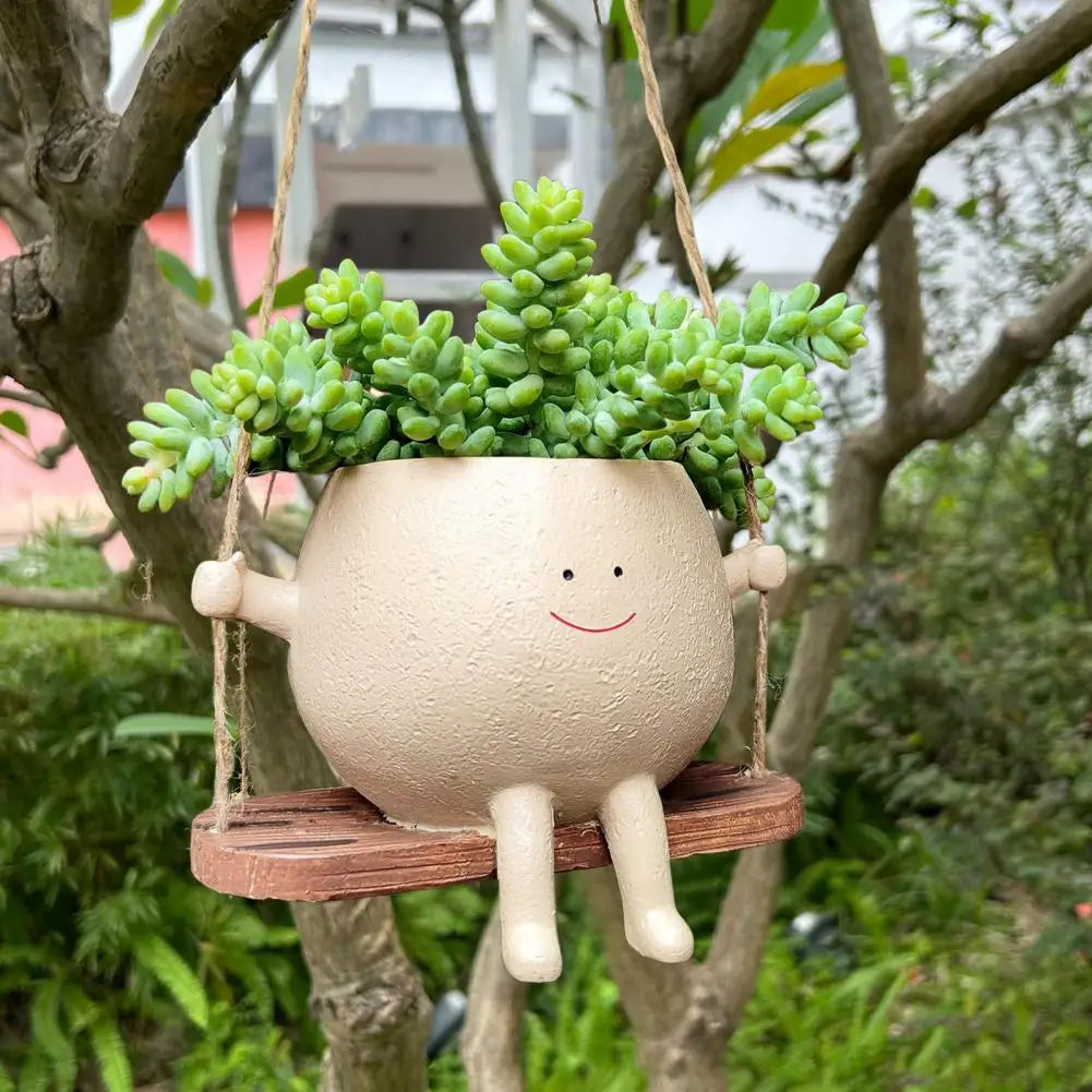 Swing Smiling Face Flower Pot | Kalsten