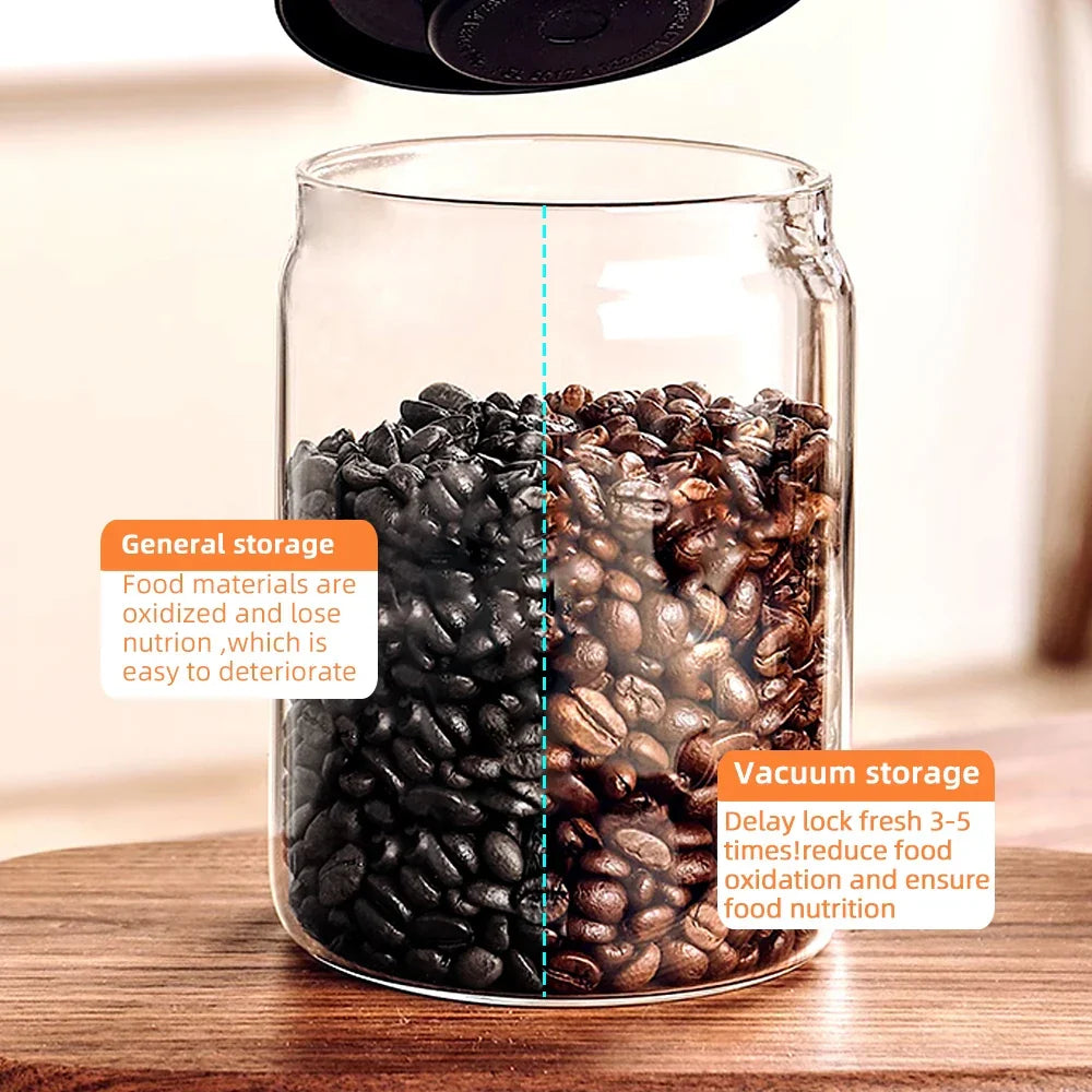 Vacuum storage jar made of borosilicate glass | Kalsten