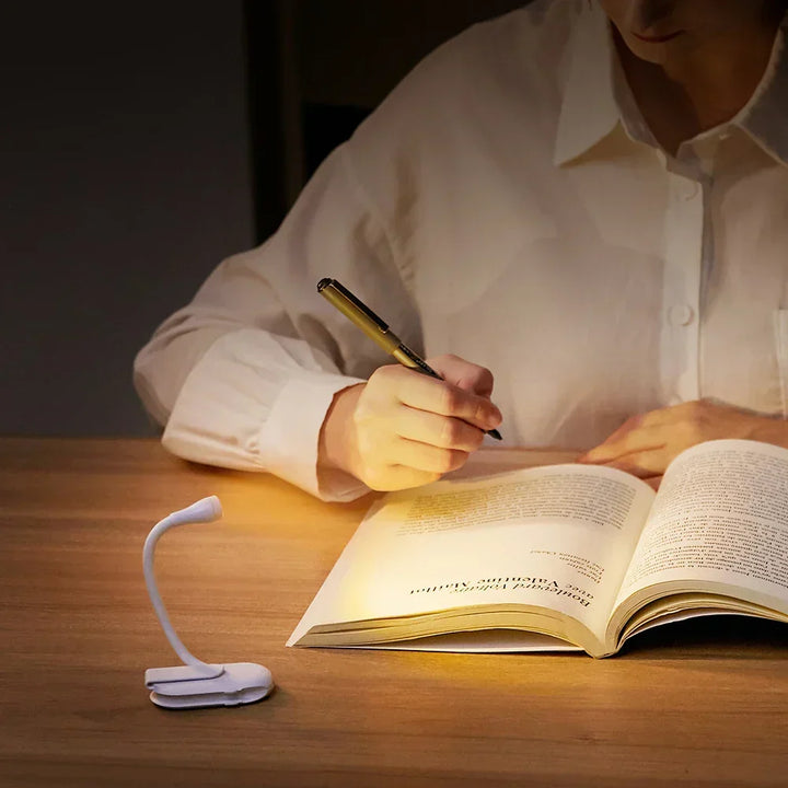 USB Rechargeable Clip Book Light – Dimmable