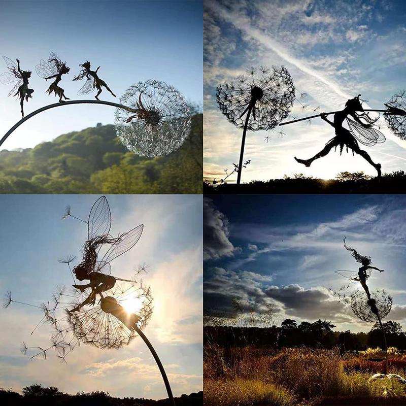 Fairy on a milk thread art sculpture Kalsten