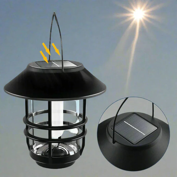 Kalsten | Solar Wireless Waterproof Flickering Sun Flame Lantern Light | - WallLant