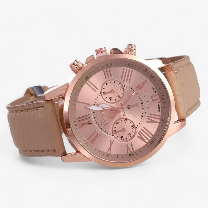 Kalsten | Camille Womens Waterproof Leather Strap Watch 42mm