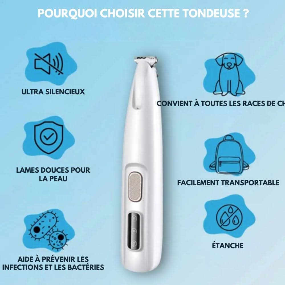 Skanto | Quiet Pet Trimmer for Sensitive Areas on Dogs and Cats