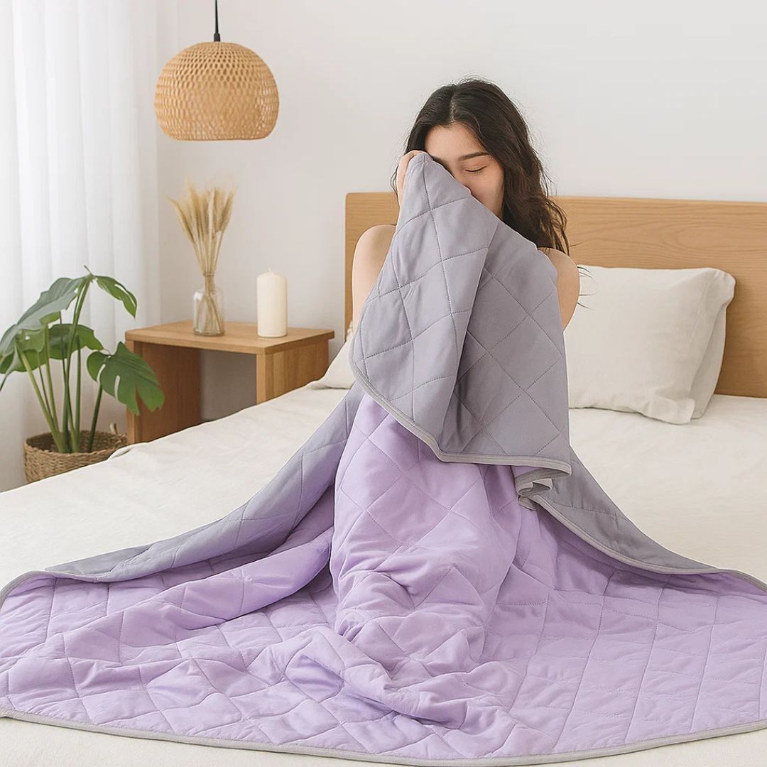 SilkCool | Cooling Blanket – Instant Cooling Comfort – Silky Hypoallergenic Fibre – Prevents Overheating – Relief for Night Sweats Sensitive Skin Kalsten