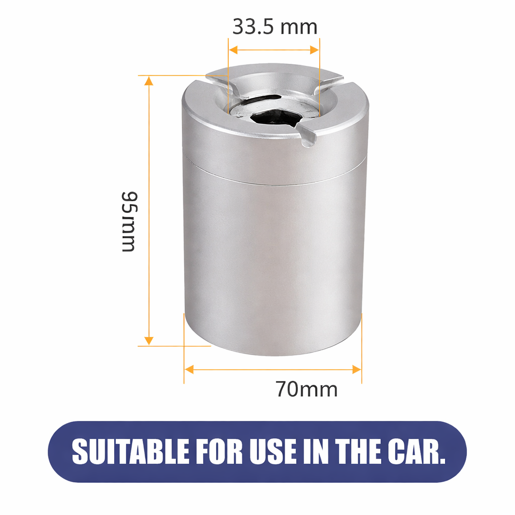 360° Stainless Steel Ashtray with Twist Lid | Kalsten