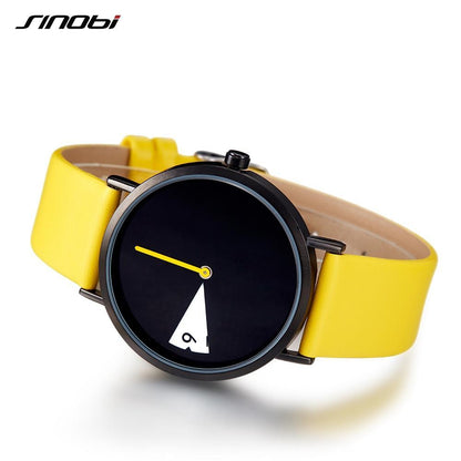 BowLift | Cute Women Watch Creative Wristwatch Lady Clock Rotate Yellow Leather Band Wristwatches Clock Montres Femme Reloj Mujer