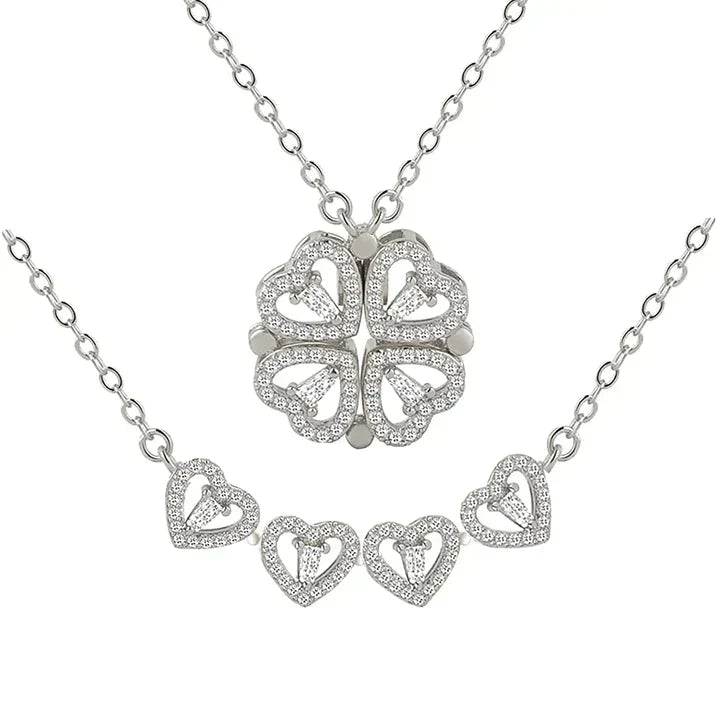 Skanto | Magnetic Linking Plates and Hearts Necklace