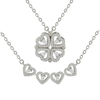 Skanto | Magnetic Linking Plates and Hearts Necklace