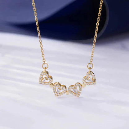 Skanto | Magnetic Linking Plates and Hearts Necklace
