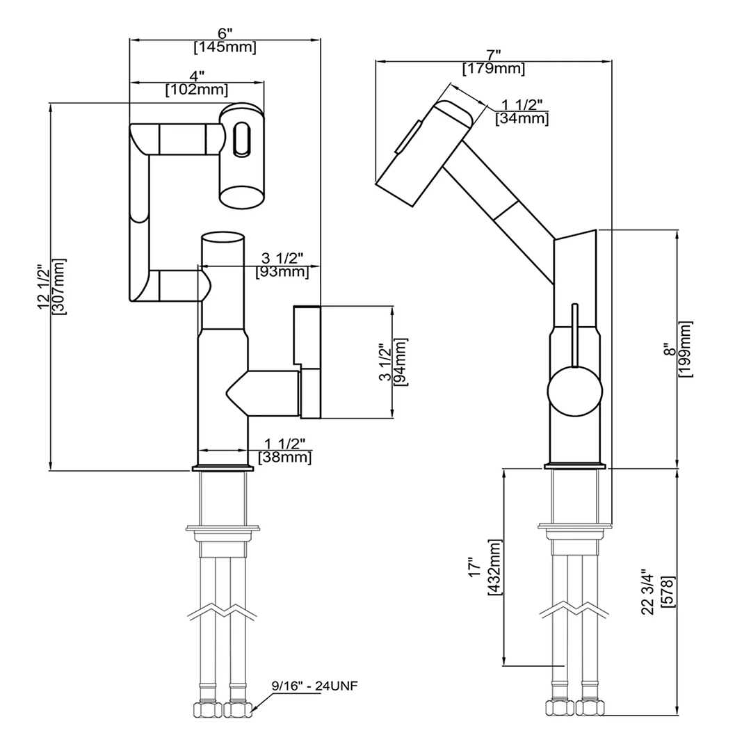 LUSTRAFLOW 360° faucet with LED temperature display | Kalsten