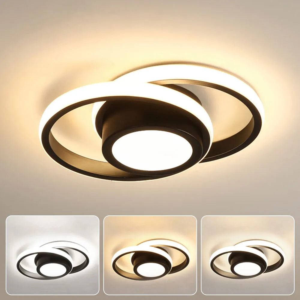 Double Ring LED Flush Mount Ceiling Light