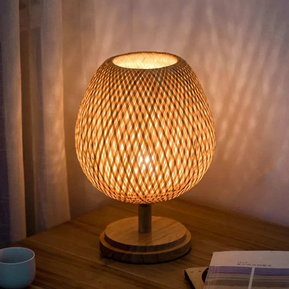 Rattan lamp - Stepless dimmable basket lamp for bedroom and living room decoration | Kalsten