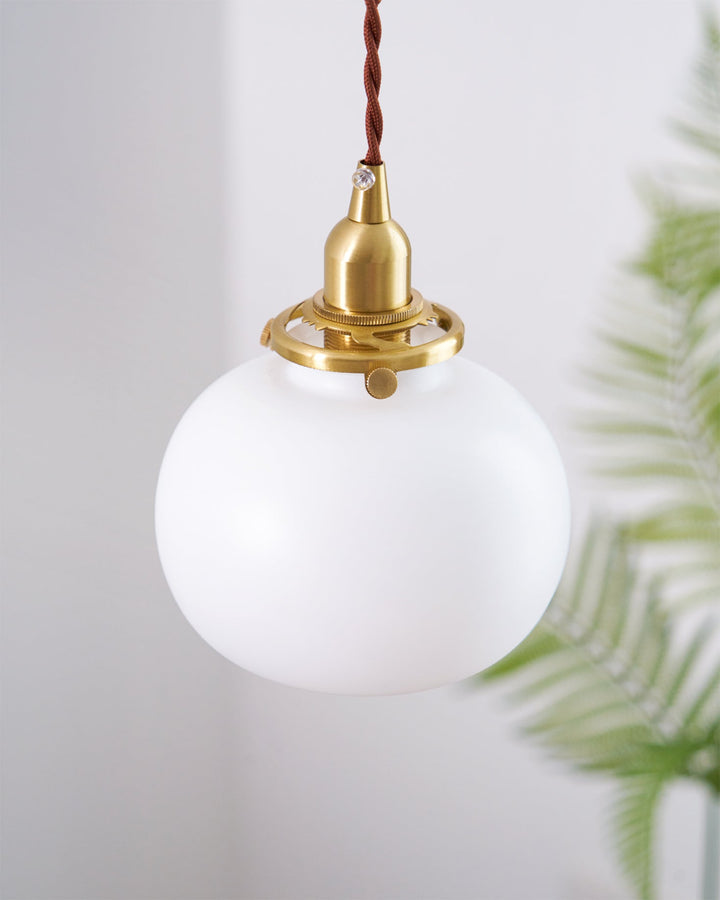 Pendant Light Glass 5.1 in Adjustable Living Room Bedroom Bathroom Hanging Ceiling Lamp Retro Style | Kalsten