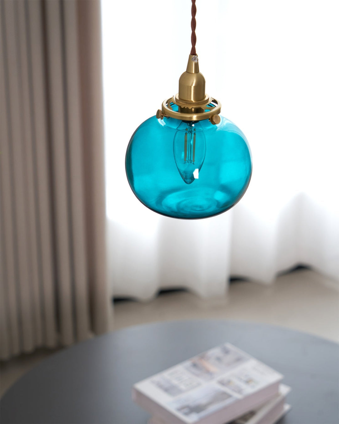 Small Retro Handmade Glass Pendant Light 5.1' | Kalsten