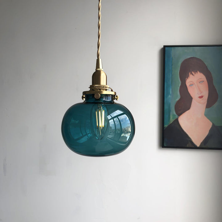 Small Retro Handmade Glass Pendant Light 5.1' | Kalsten