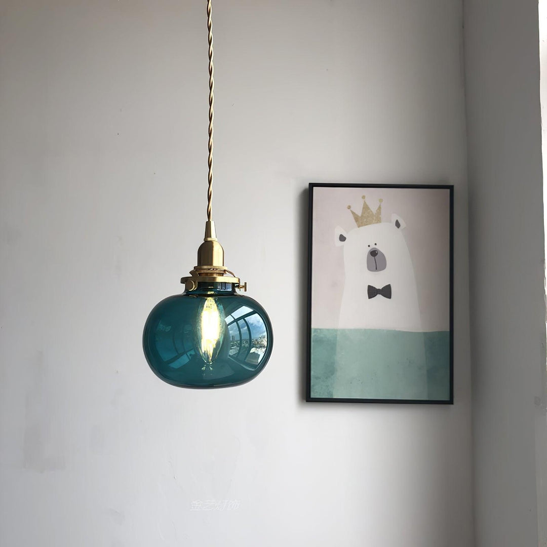 Small Retro Handmade Glass Pendant Light 5.1' | Kalsten