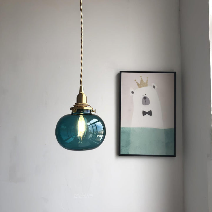 Small Retro Handmade Glass Pendant Light 5.1' | Kalsten