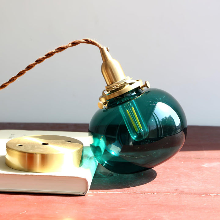 Small Retro Handmade Glass Pendant Light 5.1' | Kalsten