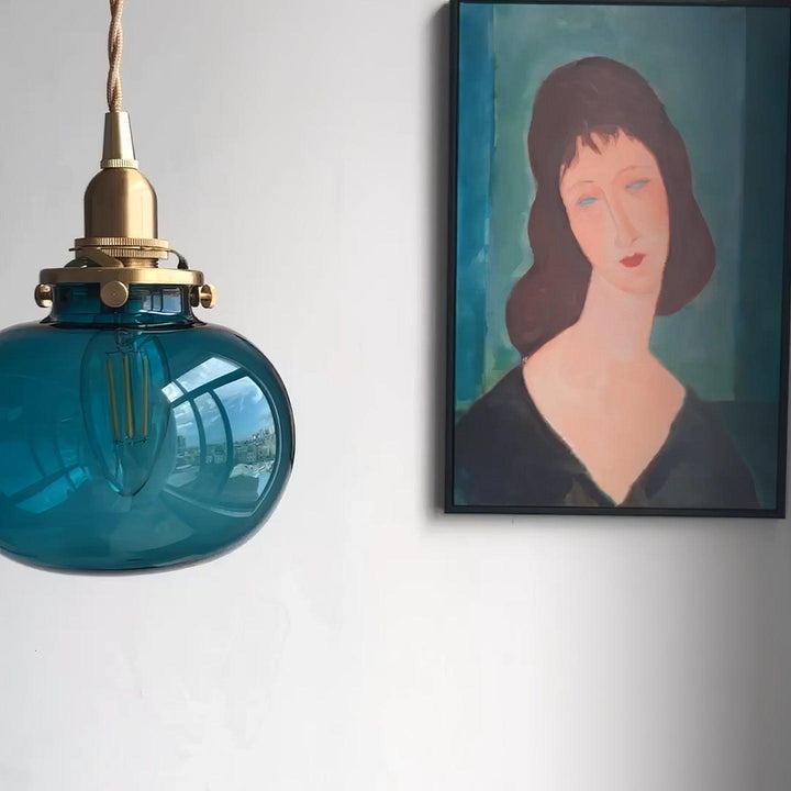 Small Retro Handmade Glass Pendant Light 5.1' | Kalsten