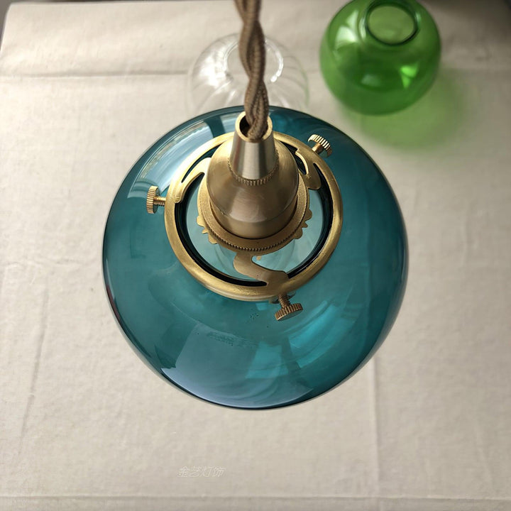 Small Retro Handmade Glass Pendant Light 5.1' | Kalsten