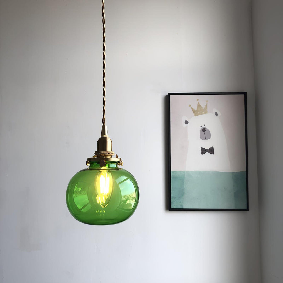 Small Retro Handmade Glass Pendant Light 5.1' | Kalsten