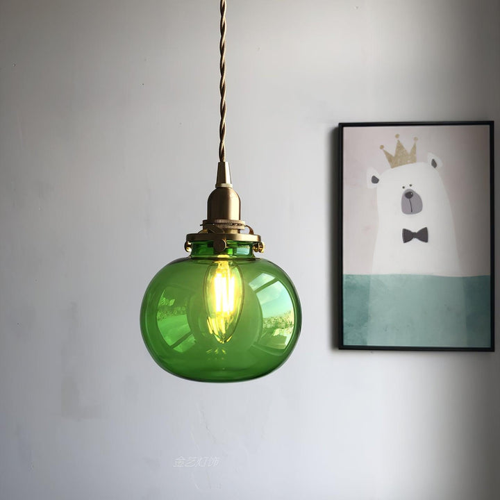 Small Retro Handmade Glass Pendant Light 5.1' | Kalsten