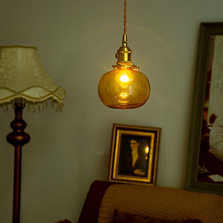 Small Retro Handmade Glass Pendant Light 5.1' | Kalsten