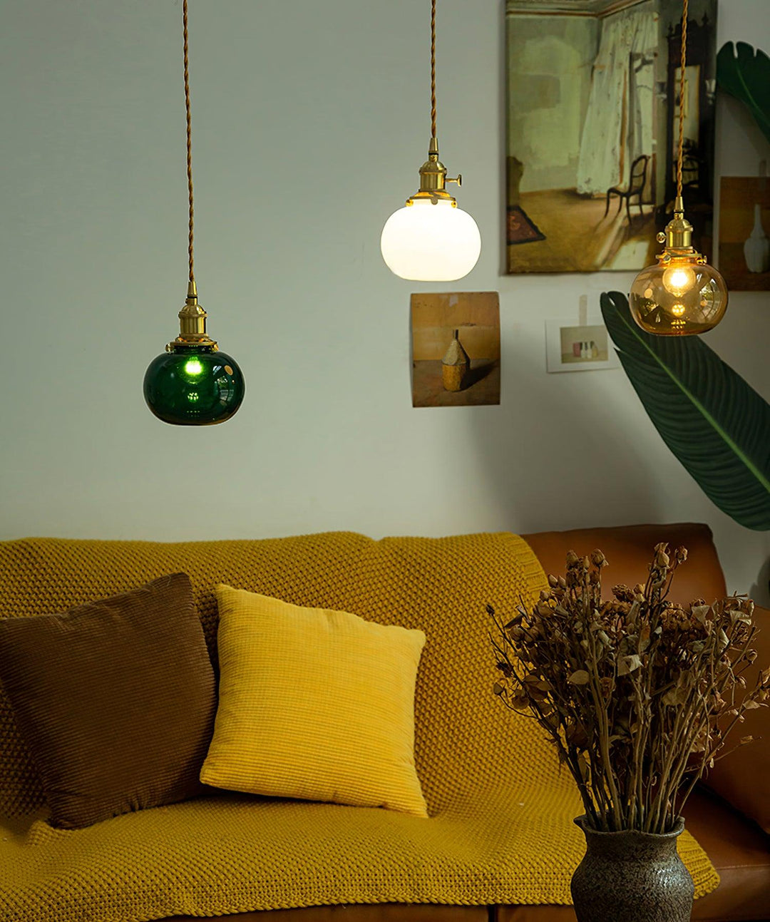 Small Retro Handmade Glass Pendant Light 5.1' | Kalsten