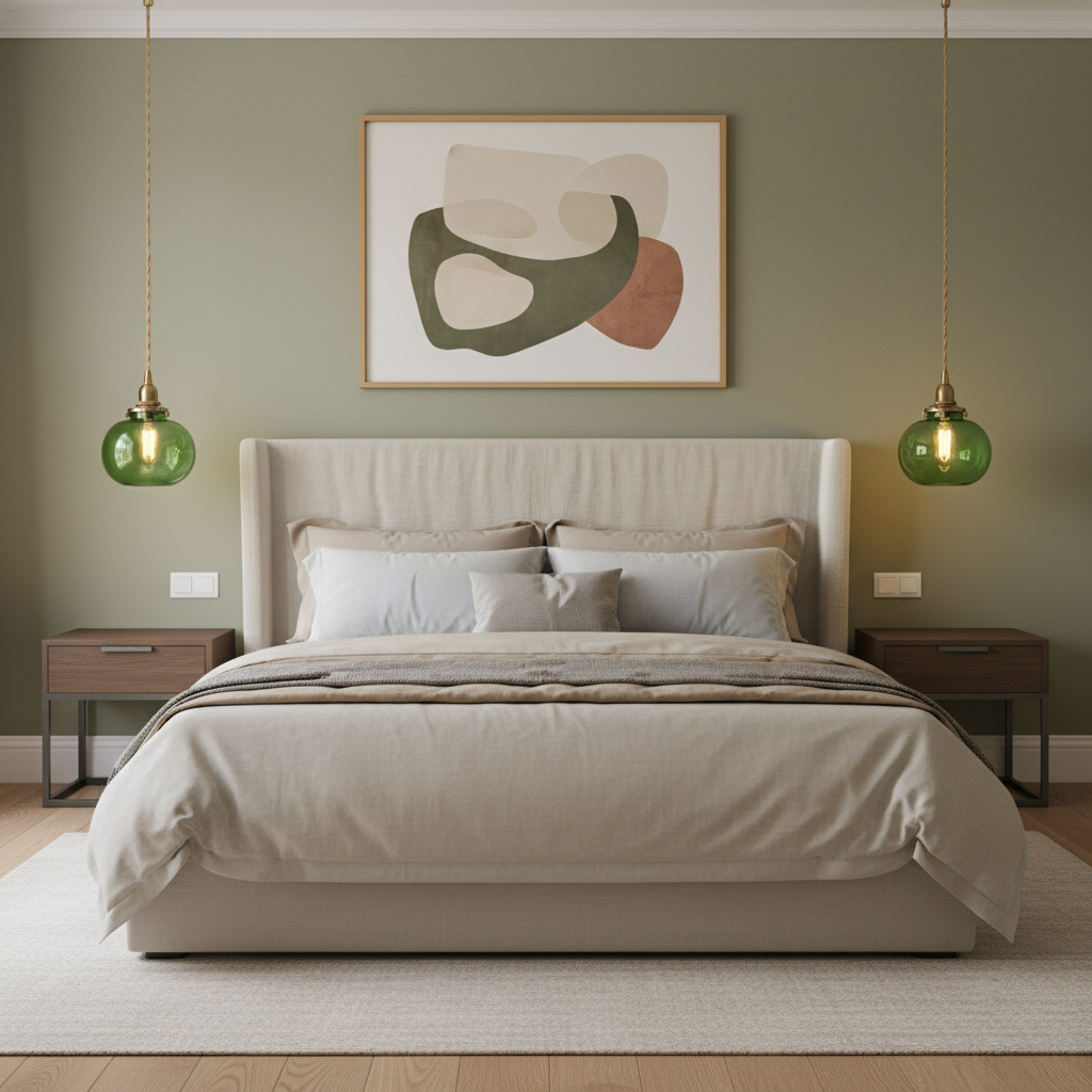 Pendant Light Glass 5.1 in Adjustable Living Room Bedroom Bathroom Hanging Ceiling Lamp Retro Style | Kalsten