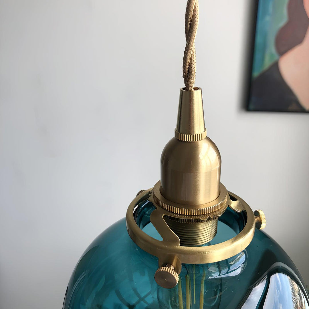Small Retro Handmade Glass Pendant Light 5.1' | Kalsten