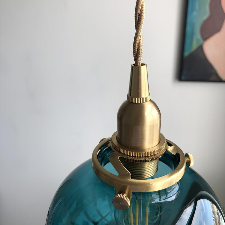 Small Retro Handmade Glass Pendant Light 5.1' | Kalsten