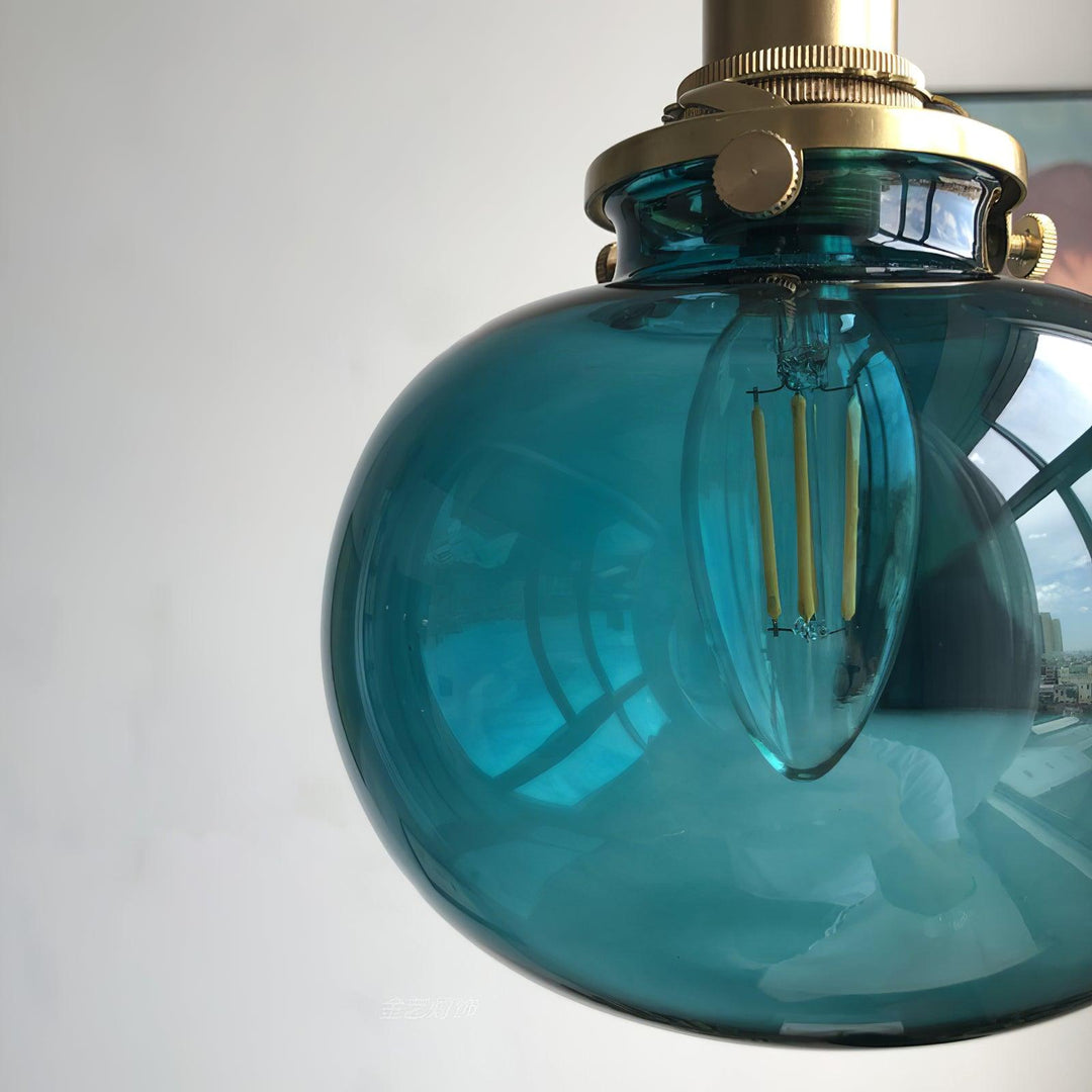 Small Retro Handmade Glass Pendant Light 5.1' | Kalsten