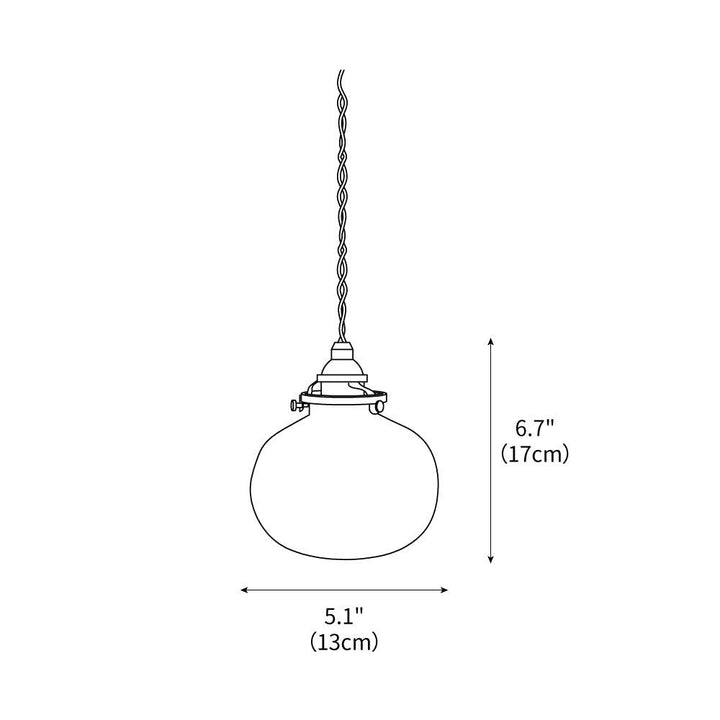 Small Retro Handmade Glass Pendant Light 5.1' | Kalsten