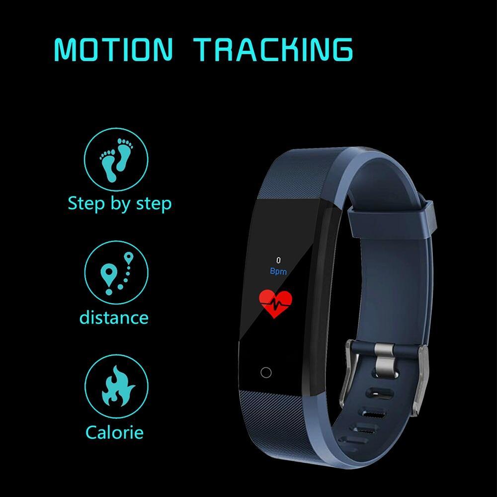Kalsten | Smart Wristband fitness tracker Watch Health Heart rate band Blood Pressure Waterproof Smart Bracelet for Men Women Smartband