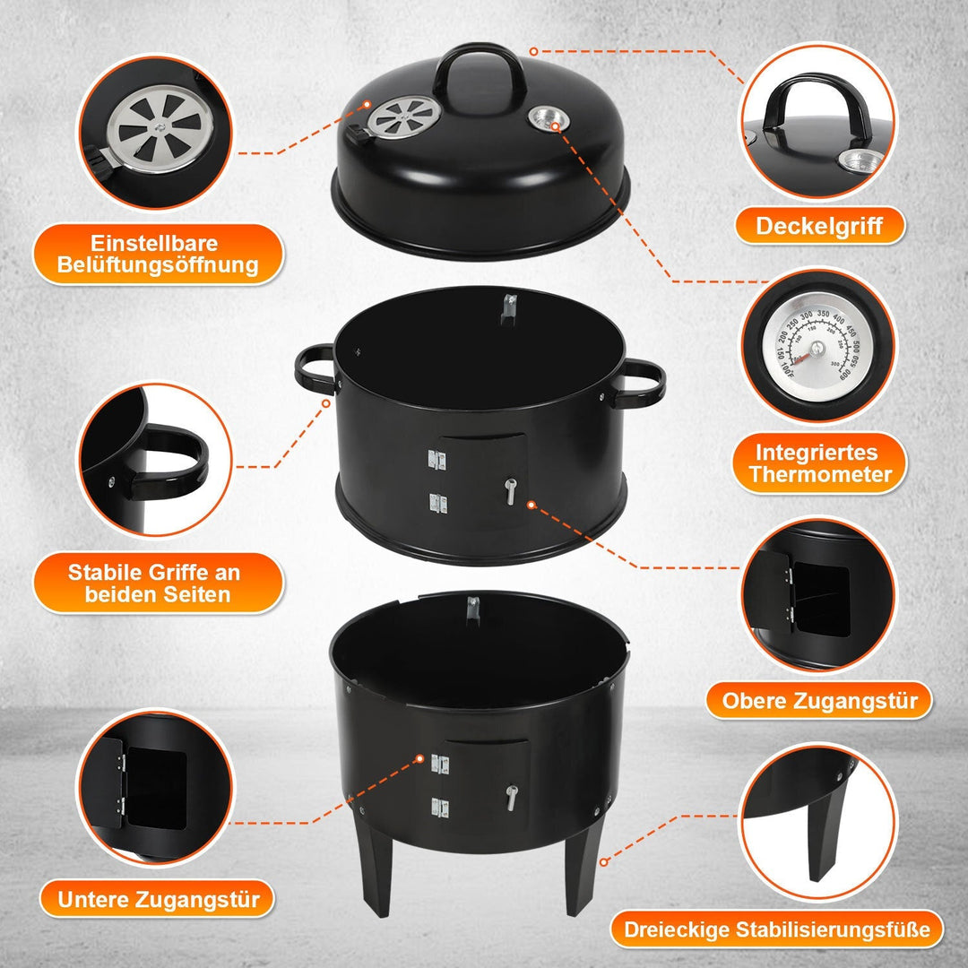 3 in 1 Smoker Smoking Oven 2 Levels | Kalsten