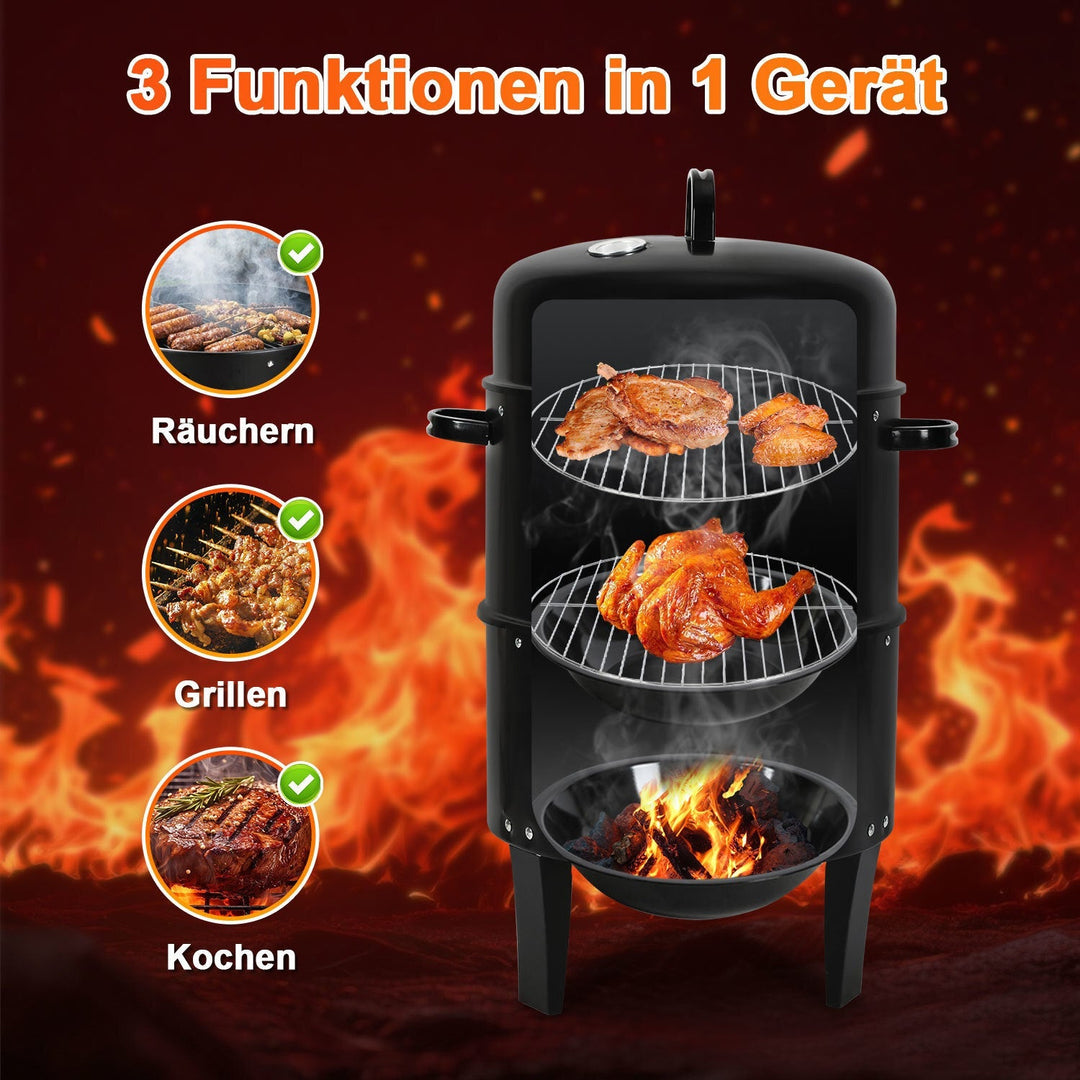 3 in 1 Smoker Smoking Oven 2 Levels | Kalsten