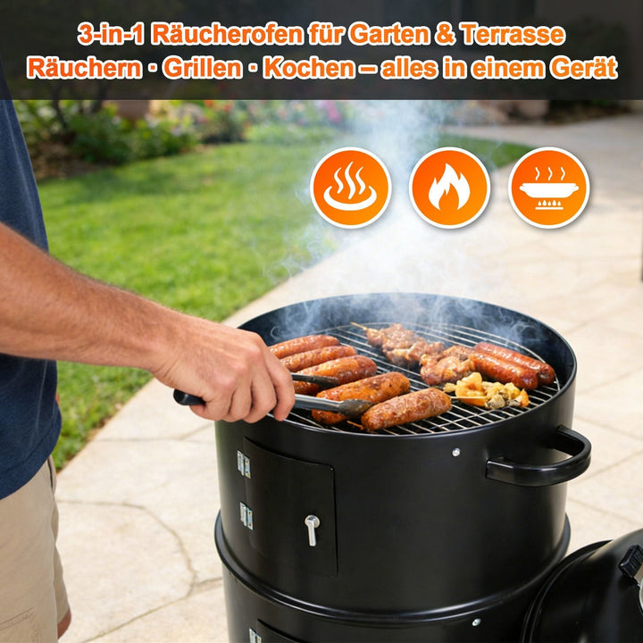 3 in 1 Smoker Smoking Oven 2 Levels | Kalsten