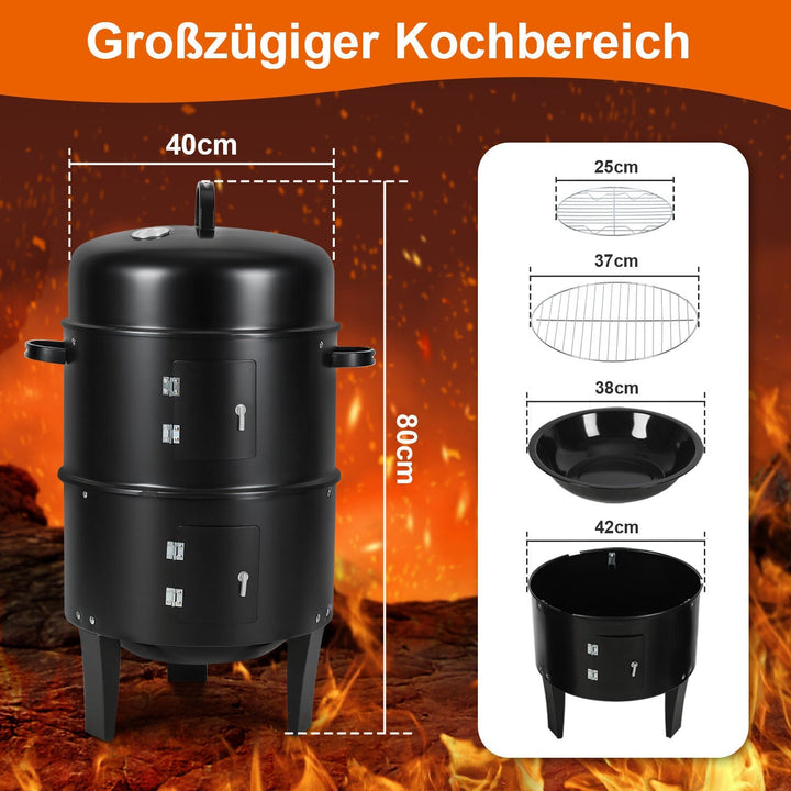3 in 1 Smoker Smoking Oven 2 Levels | Kalsten