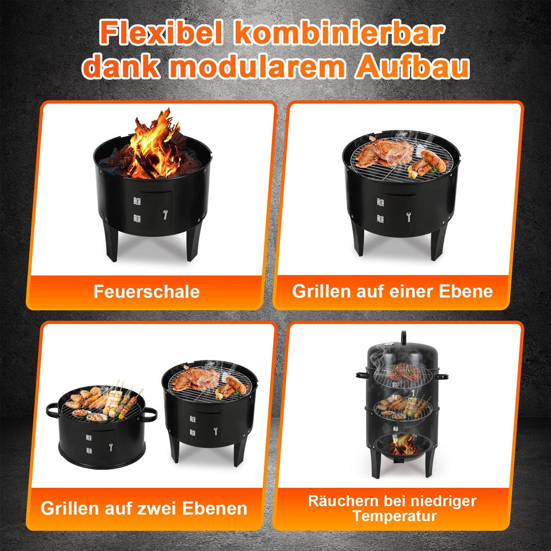 3 in 1 Smoker Smoking Oven 2 Levels | Kalsten