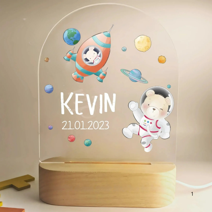 Kalsten | Personal Night Light with Name – Soft Warm LED Lighting for Children