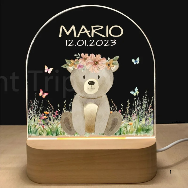 Kalsten | Personal Night Light with Name – Soft Warm LED Lighting for Children